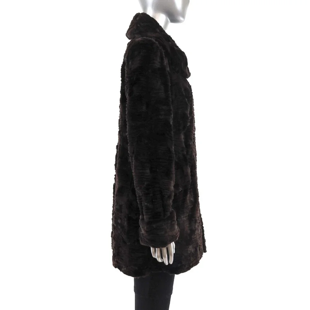 Semi Sheared Mink Jacket- Size M - Picture 5 of 10